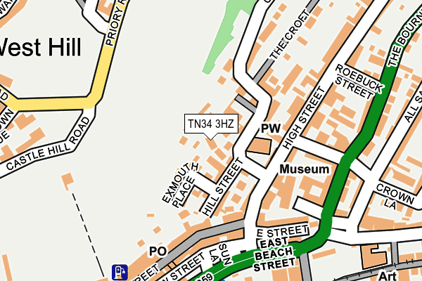 TN34 3HZ map - OS OpenMap – Local (Ordnance Survey) TN34 3HZ map - OS OpenMap – Local (Ordnance Survey)