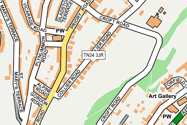 TN34 3JR map - OS OpenMap – Local (Ordnance Survey) TN34 3JR map - OS OpenMap – Local (Ordnance Survey)