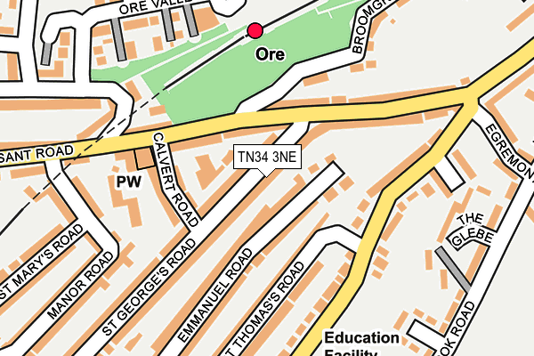 TN34 3NE map - OS OpenMap – Local (Ordnance Survey) TN34 3NE map - OS OpenMap – Local (Ordnance Survey)