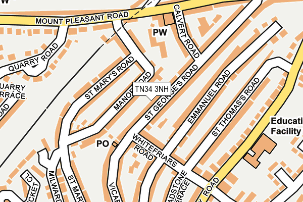 TN34 3NH map - OS OpenMap – Local (Ordnance Survey) TN34 3NH map - OS OpenMap – Local (Ordnance Survey)