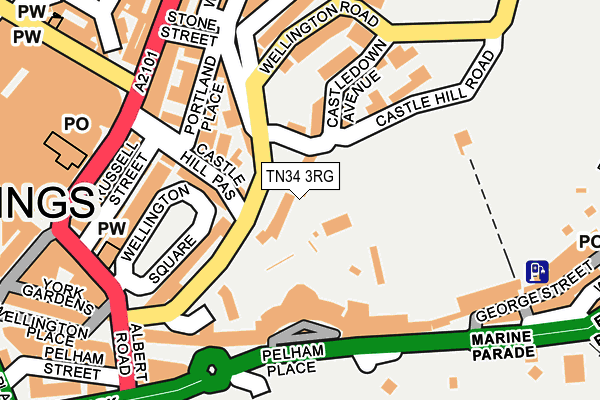 TN34 3RG map - OS OpenMap – Local (Ordnance Survey) TN34 3RG map - OS OpenMap – Local (Ordnance Survey)