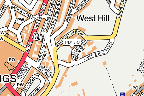 TN34 3RJ map - OS OpenMap – Local (Ordnance Survey) TN34 3RJ map - OS OpenMap – Local (Ordnance Survey)