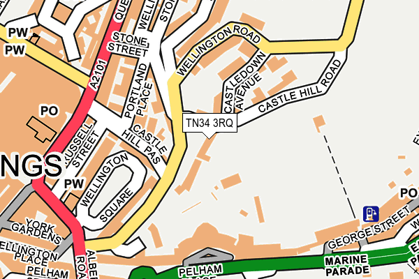 TN34 3RQ map - OS OpenMap – Local (Ordnance Survey) TN34 3RQ map - OS OpenMap – Local (Ordnance Survey)