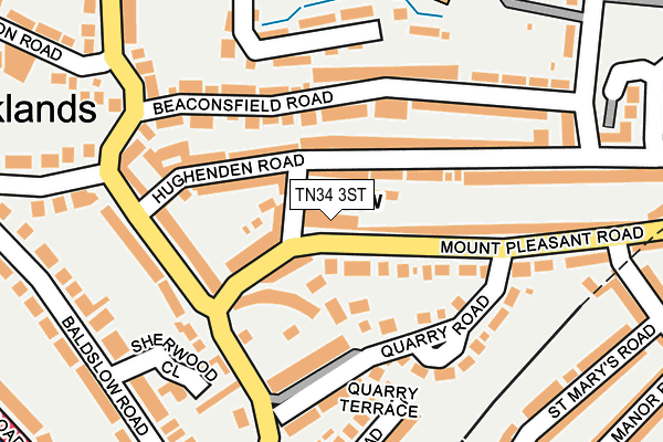 TN34 3ST map - OS OpenMap – Local (Ordnance Survey) TN34 3ST map - OS OpenMap – Local (Ordnance Survey)