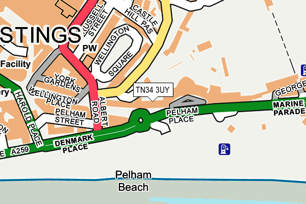 TN34 3UY map - OS OpenMap – Local (Ordnance Survey) TN34 3UY map - OS OpenMap – Local (Ordnance Survey)