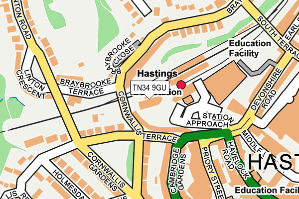 TN34 9GU map - OS OpenMap – Local (Ordnance Survey) TN34 9GU map - OS OpenMap – Local (Ordnance Survey)