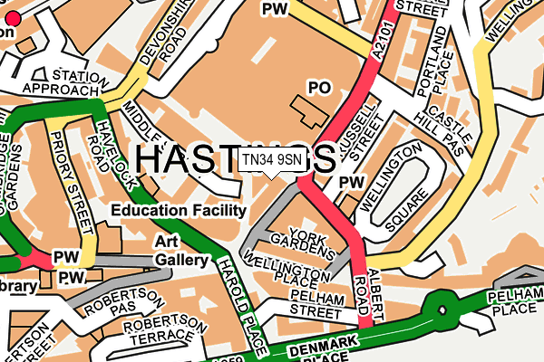 TN34 9SN map - OS OpenMap – Local (Ordnance Survey) TN34 9SN map - OS OpenMap – Local (Ordnance Survey)