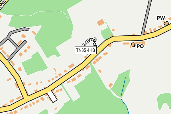 TN35 4HB map - OS OpenMap – Local (Ordnance Survey) TN35 4HB map - OS OpenMap – Local (Ordnance Survey)