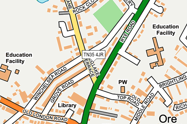 TN35 4JR map - OS OpenMap – Local (Ordnance Survey) TN35 4JR map - OS OpenMap – Local (Ordnance Survey)