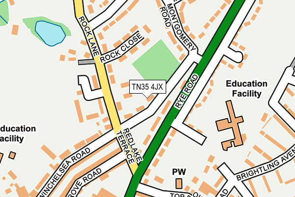 TN35 4JX map - OS OpenMap – Local (Ordnance Survey) TN35 4JX map - OS OpenMap – Local (Ordnance Survey)