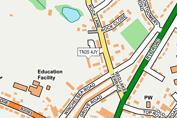 TN35 4JY map - OS OpenMap – Local (Ordnance Survey) TN35 4JY map - OS OpenMap – Local (Ordnance Survey)
