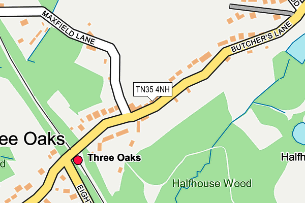 TN35 4NH map - OS OpenMap – Local (Ordnance Survey) TN35 4NH map - OS OpenMap – Local (Ordnance Survey)