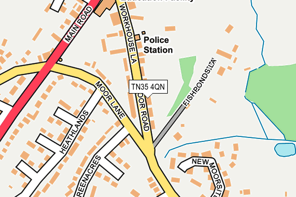 TN35 4QN map - OS OpenMap – Local (Ordnance Survey) TN35 4QN map - OS OpenMap – Local (Ordnance Survey)