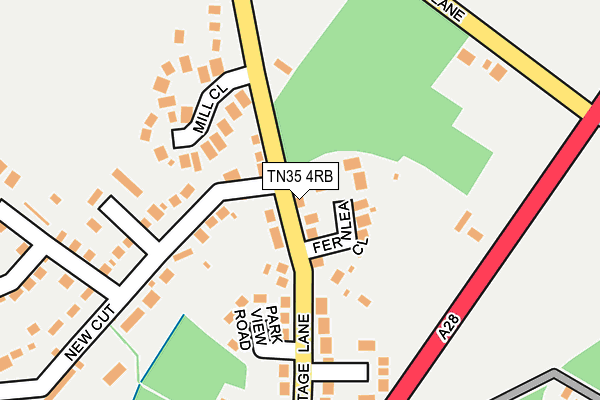 TN35 4RB map - OS OpenMap – Local (Ordnance Survey) TN35 4RB map - OS OpenMap – Local (Ordnance Survey)