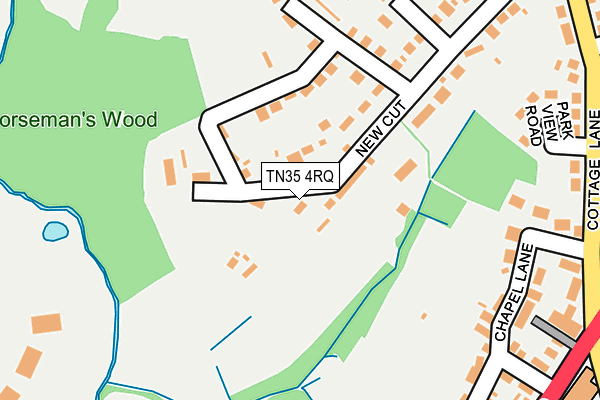 TN35 4RQ map - OS OpenMap – Local (Ordnance Survey) TN35 4RQ map - OS OpenMap – Local (Ordnance Survey)