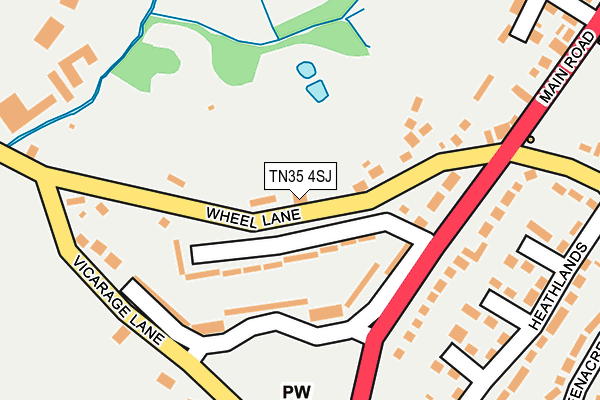 TN35 4SJ map - OS OpenMap – Local (Ordnance Survey) TN35 4SJ map - OS OpenMap – Local (Ordnance Survey)