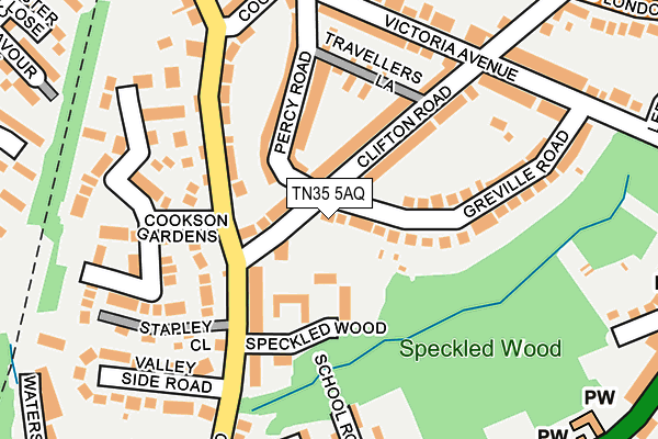 TN35 5AQ map - OS OpenMap – Local (Ordnance Survey) TN35 5AQ map - OS OpenMap – Local (Ordnance Survey)