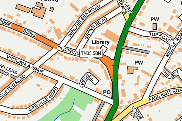 TN35 5BN map - OS OpenMap – Local (Ordnance Survey) TN35 5BN map - OS OpenMap – Local (Ordnance Survey)