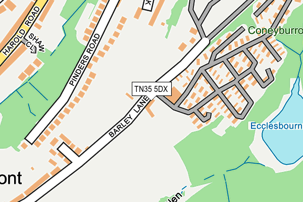 TN35 5DX map - OS OpenMap – Local (Ordnance Survey) TN35 5DX map - OS OpenMap – Local (Ordnance Survey)