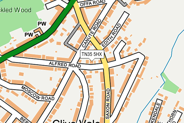 TN35 5HX map - OS OpenMap – Local (Ordnance Survey) TN35 5HX map - OS OpenMap – Local (Ordnance Survey)