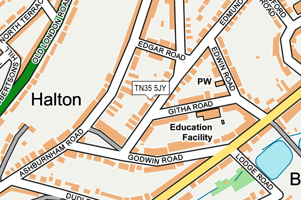 TN35 5JY map - OS OpenMap – Local (Ordnance Survey) TN35 5JY map - OS OpenMap – Local (Ordnance Survey)