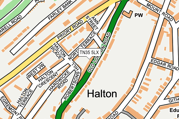 TN35 5LX map - OS OpenMap – Local (Ordnance Survey) TN35 5LX map - OS OpenMap – Local (Ordnance Survey)