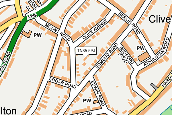 TN35 5PJ map - OS OpenMap – Local (Ordnance Survey) TN35 5PJ map - OS OpenMap – Local (Ordnance Survey)