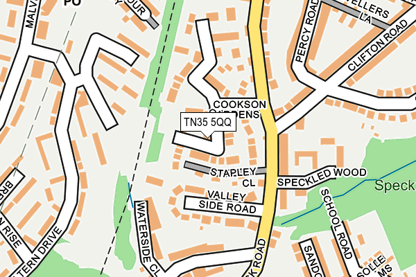 TN35 5QQ map - OS OpenMap – Local (Ordnance Survey) TN35 5QQ map - OS OpenMap – Local (Ordnance Survey)