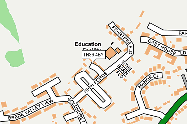TN36 4BY map - OS OpenMap – Local (Ordnance Survey) TN36 4BY map - OS OpenMap – Local (Ordnance Survey)