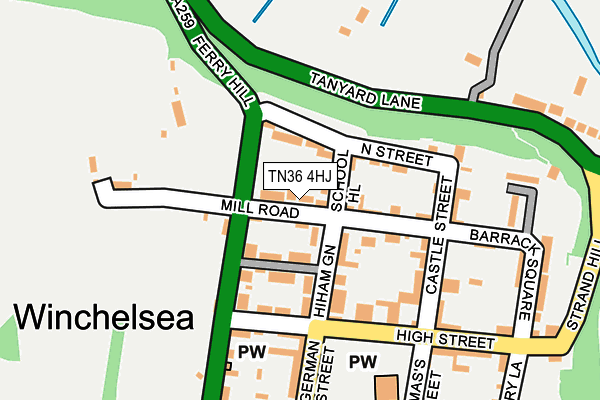 TN36 4HJ map - OS OpenMap – Local (Ordnance Survey) TN36 4HJ map - OS OpenMap – Local (Ordnance Survey)