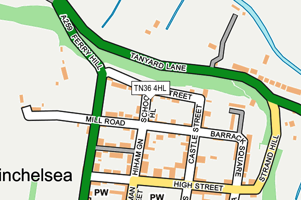 TN36 4HL map - OS OpenMap – Local (Ordnance Survey) TN36 4HL map - OS OpenMap – Local (Ordnance Survey)