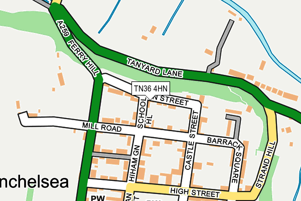 TN36 4HN map - OS OpenMap – Local (Ordnance Survey) TN36 4HN map - OS OpenMap – Local (Ordnance Survey)