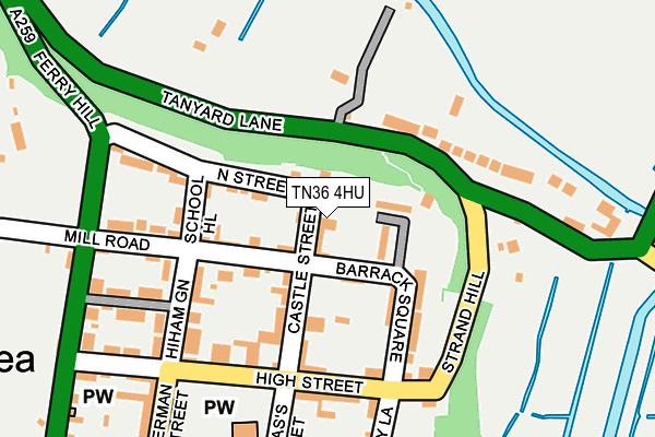 TN36 4HU map - OS OpenMap – Local (Ordnance Survey) TN36 4HU map - OS OpenMap – Local (Ordnance Survey)