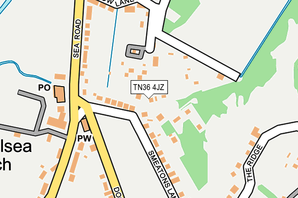 TN36 4JZ map - OS OpenMap – Local (Ordnance Survey) TN36 4JZ map - OS OpenMap – Local (Ordnance Survey)