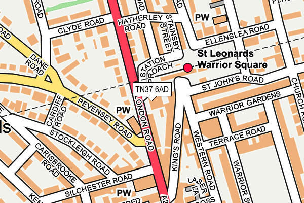TN37 6AD map - OS OpenMap – Local (Ordnance Survey) TN37 6AD map - OS OpenMap – Local (Ordnance Survey)