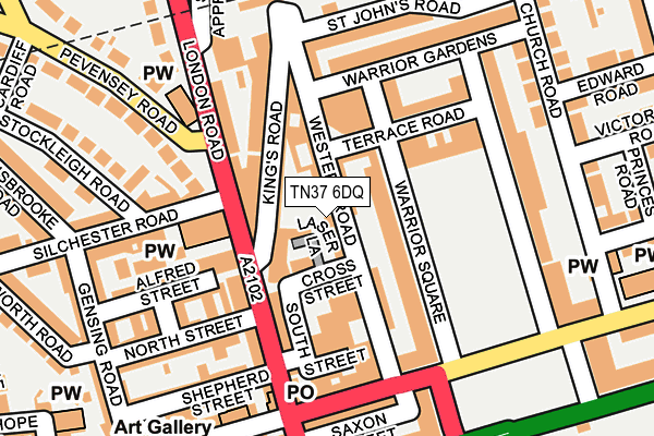 TN37 6DQ map - OS OpenMap – Local (Ordnance Survey) TN37 6DQ map - OS OpenMap – Local (Ordnance Survey)