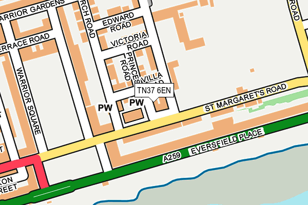 TN37 6EN map - OS OpenMap – Local (Ordnance Survey)