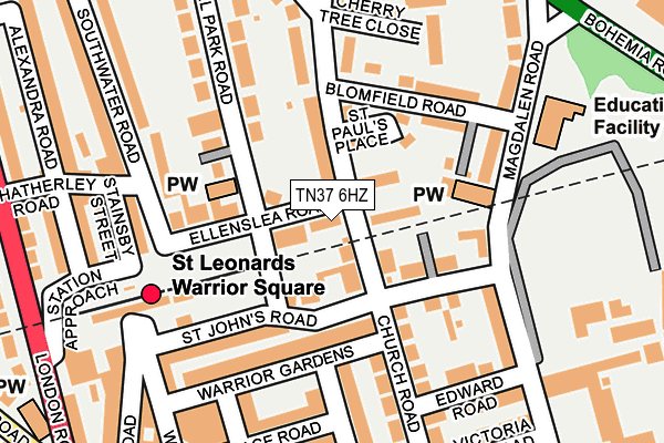 TN37 6HZ map - OS OpenMap – Local (Ordnance Survey) TN37 6HZ map - OS OpenMap – Local (Ordnance Survey)