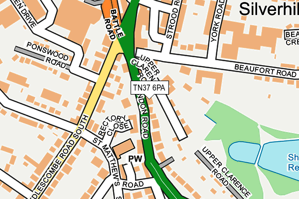 TN37 6PA map - OS OpenMap – Local (Ordnance Survey) TN37 6PA map - OS OpenMap – Local (Ordnance Survey)