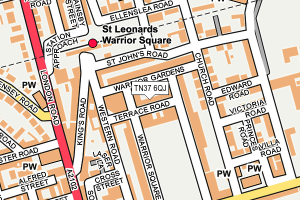 TN37 6QJ map - OS OpenMap – Local (Ordnance Survey) TN37 6QJ map - OS OpenMap – Local (Ordnance Survey)