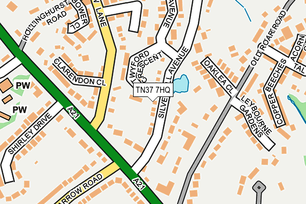 TN37 7HQ map - OS OpenMap – Local (Ordnance Survey) TN37 7HQ map - OS OpenMap – Local (Ordnance Survey)