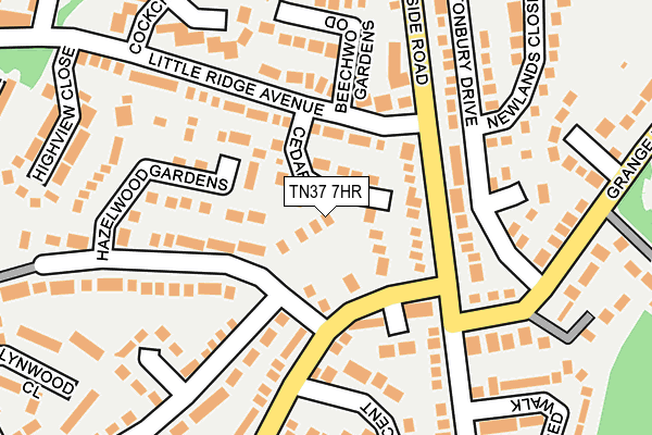 TN37 7HR map - OS OpenMap – Local (Ordnance Survey) TN37 7HR map - OS OpenMap – Local (Ordnance Survey)