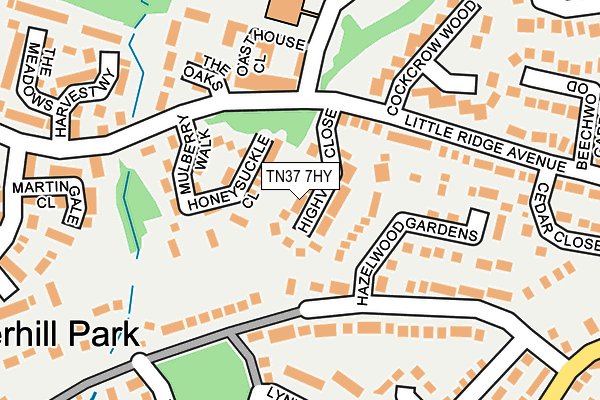 TN37 7HY map - OS OpenMap – Local (Ordnance Survey) TN37 7HY map - OS OpenMap – Local (Ordnance Survey)