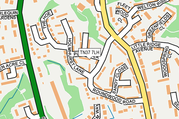 TN37 7LH map - OS OpenMap – Local (Ordnance Survey) TN37 7LH map - OS OpenMap – Local (Ordnance Survey)