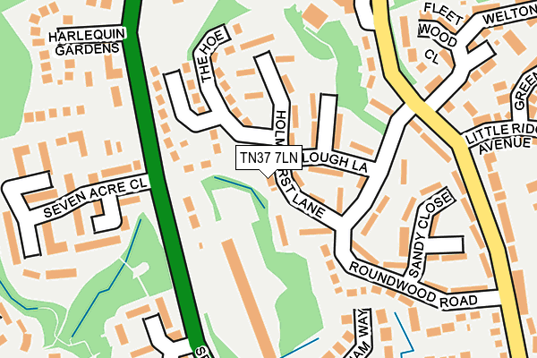 TN37 7LN map - OS OpenMap – Local (Ordnance Survey) TN37 7LN map - OS OpenMap – Local (Ordnance Survey)