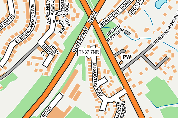 TN37 7NR map - OS OpenMap – Local (Ordnance Survey) TN37 7NR map - OS OpenMap – Local (Ordnance Survey)