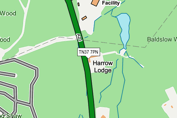 TN37 7PN map - OS OpenMap – Local (Ordnance Survey) TN37 7PN map - OS OpenMap – Local (Ordnance Survey)