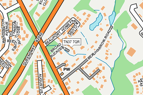 TN37 7QR map - OS OpenMap – Local (Ordnance Survey) TN37 7QR map - OS OpenMap – Local (Ordnance Survey)