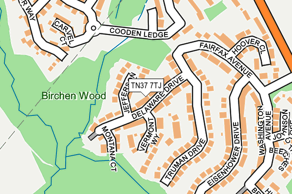 TN37 7TJ map - OS OpenMap – Local (Ordnance Survey) TN37 7TJ map - OS OpenMap – Local (Ordnance Survey)
