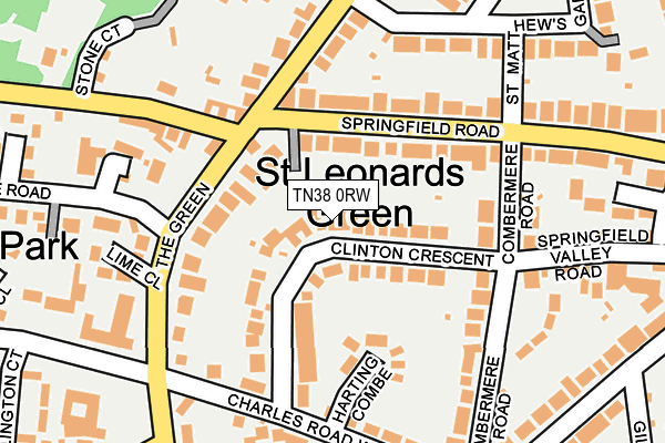 TN38 0RW map - OS OpenMap – Local (Ordnance Survey) TN38 0RW map - OS OpenMap – Local (Ordnance Survey)